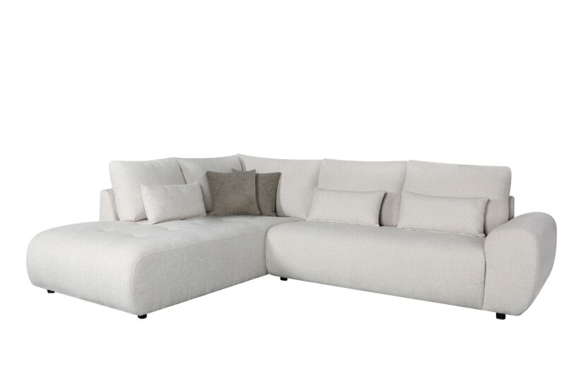 Hoeksalon Garama 281x229cm - stof - beige