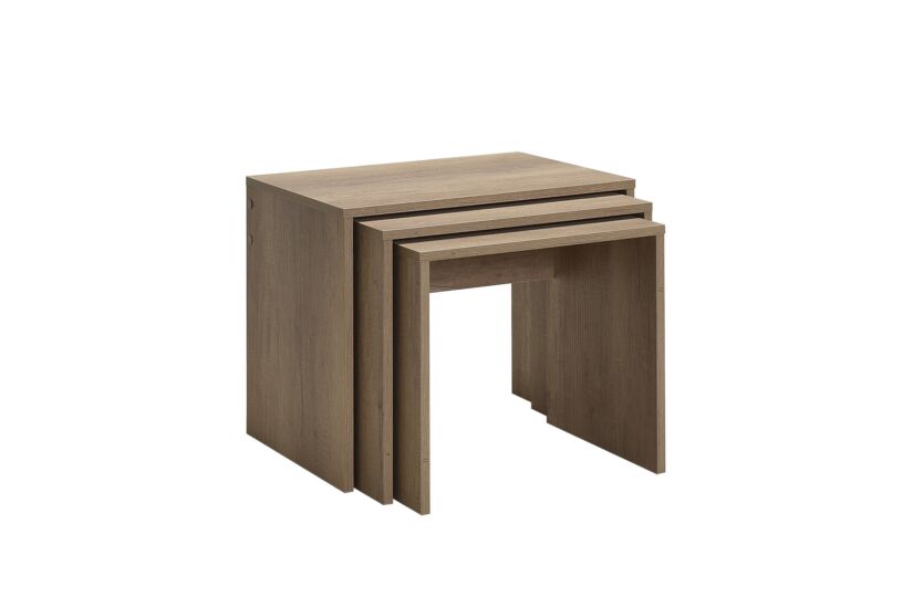 Bijzettafel Izuma 55x40cm - melamine - bruin - set van 3