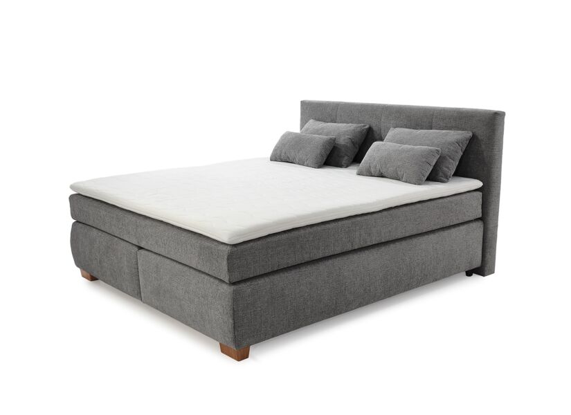 Boxspring Ulla 180x200cm - stof - middengrijs