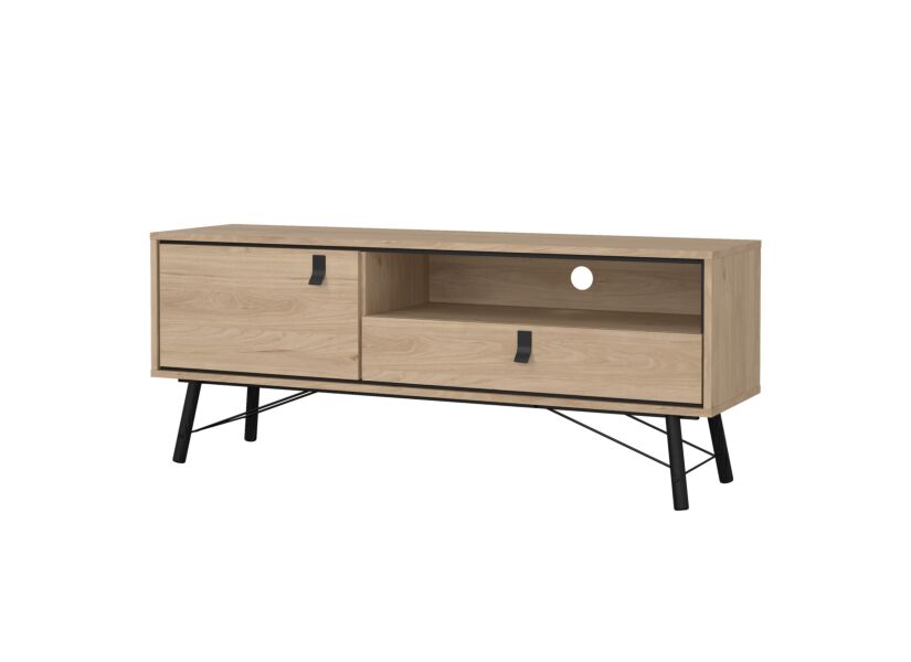 Tv-meubel Ry 151cm - decor - bruin & zwart