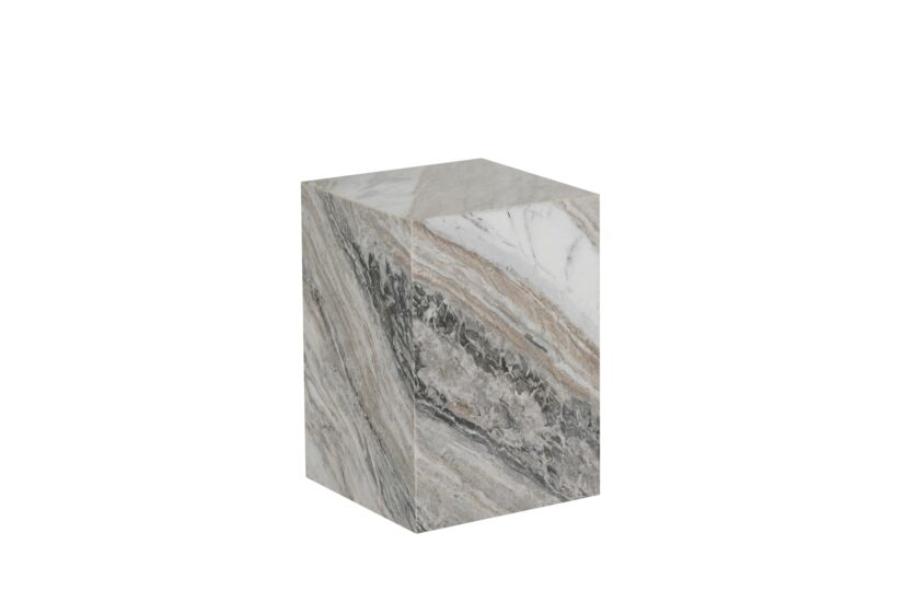 Zuil Calcio 35x35x49cm - marmer - wit