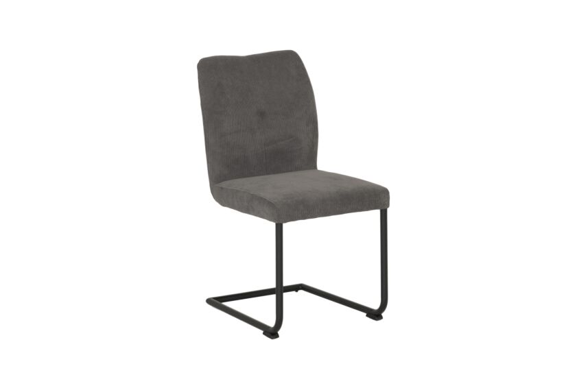 Stoel Golding 45,5x61x91cm - ribfluweel - grijs