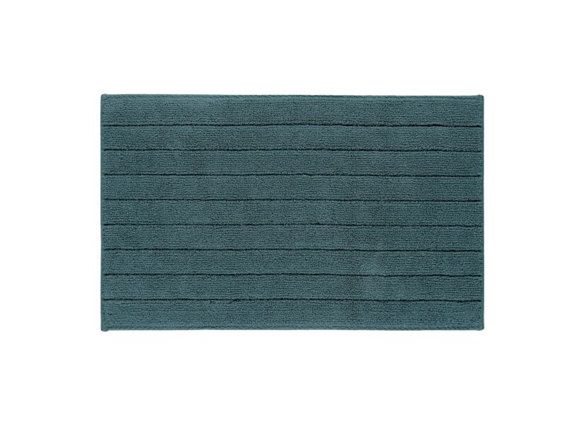 Badmat Luca 80x50cm - polyester & katoen - deep water