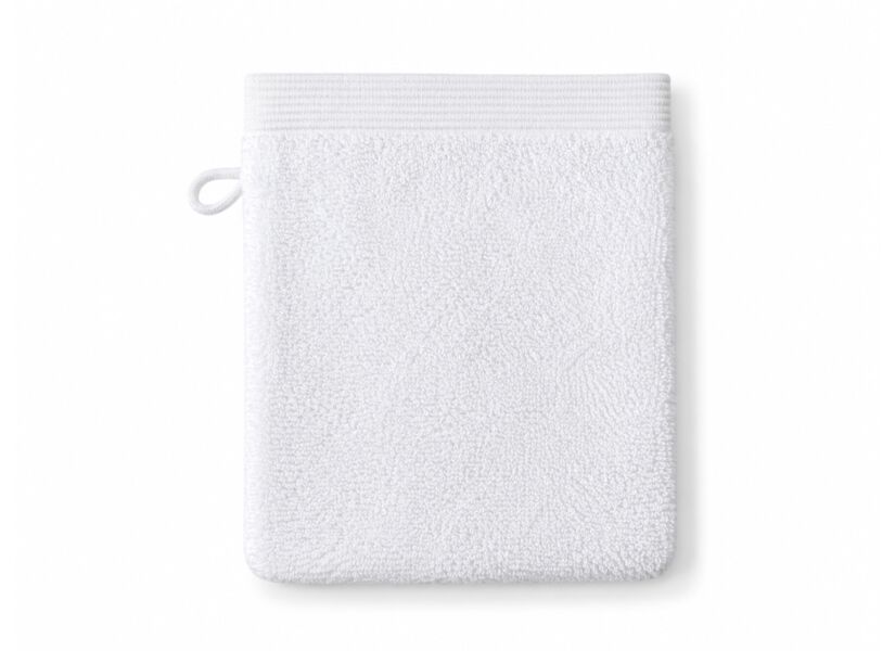 Washandje Flora 16x22cm - katoen - wit