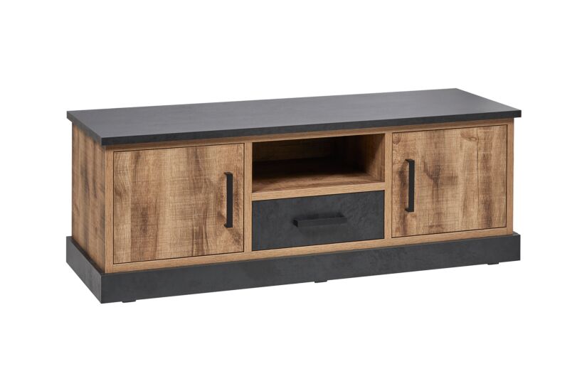 Tv-meubel 142cm - decor - bruin & zwart