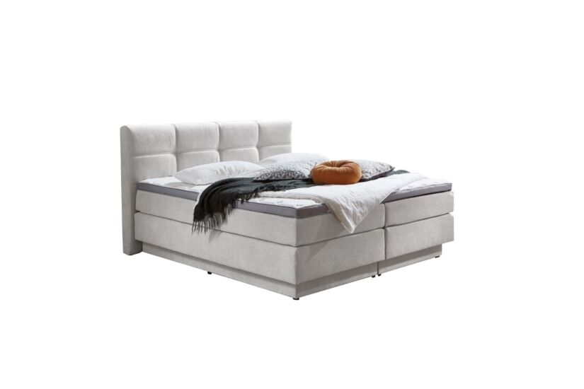 Boxspring BX2110 Portage 160x200cm - stof - ecru met opbergruimte