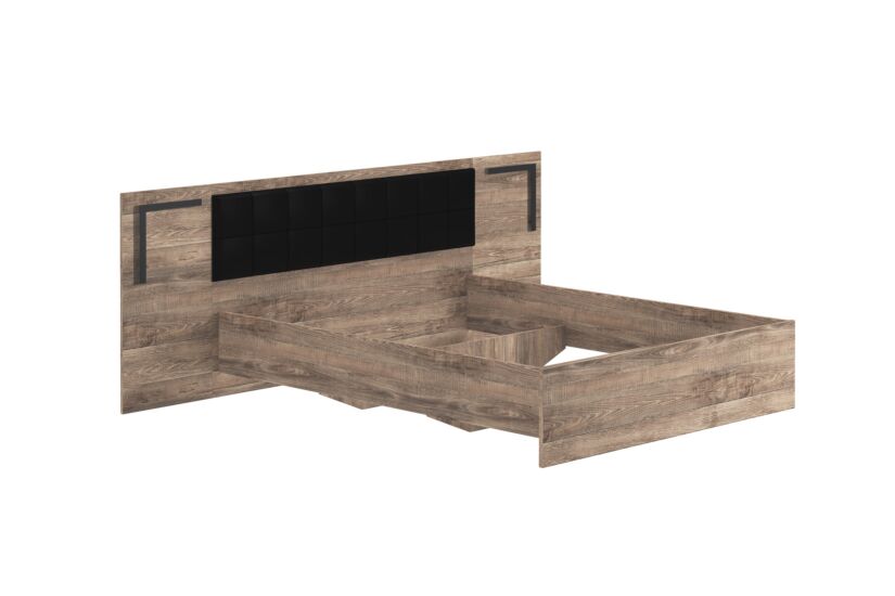 Bed Veronique 160x200cm - decor & glas - zwart