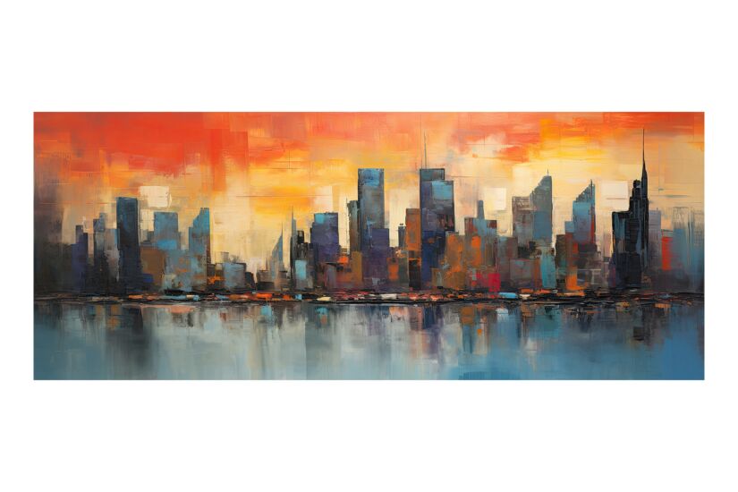 Print op canvas Skyscrapers 200x80cm