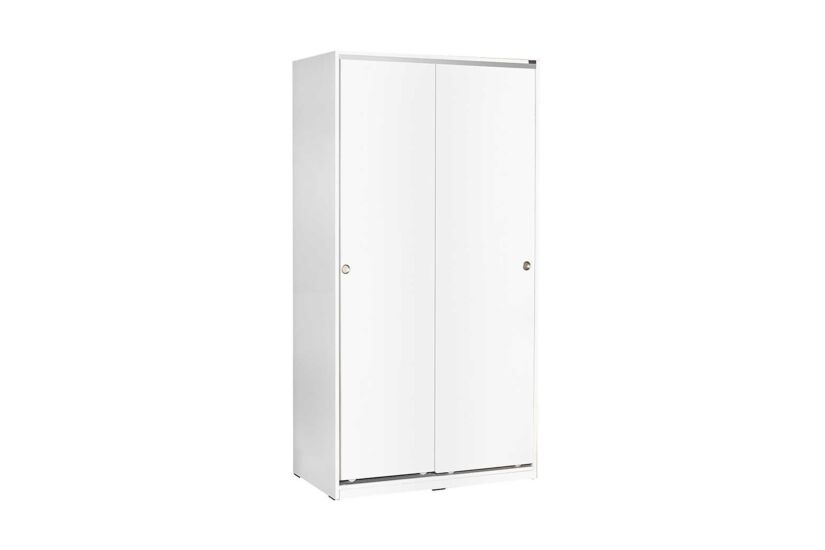 Schuifdeurkast Auckland 94cm - decor - wit