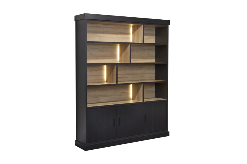 Boekenkast Raphael 177x40x221cm - melamine - NOX