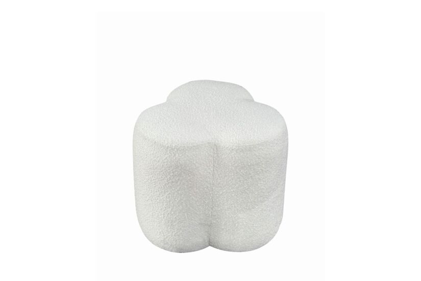 Poef Triade 46x44x42cm - polyestervezel - wit