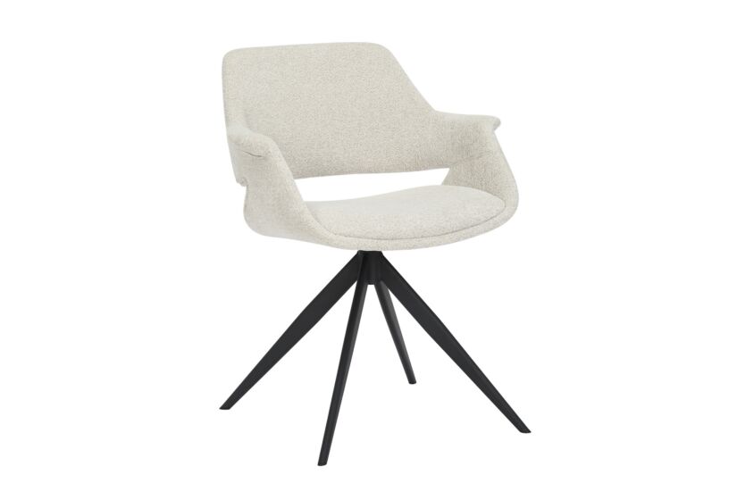 Draaistoel Commander 58x58x77,5cm - stof - cream