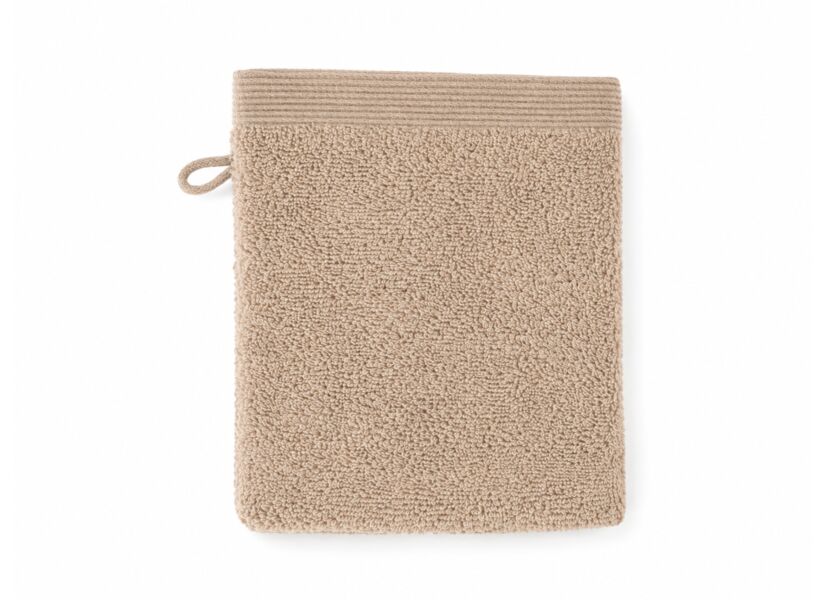 Washandje Flora 16x22cm - katoen - beige