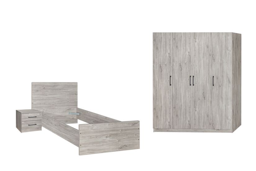 Kinderkamer Elmo met bed 90x200cm - kleerkast 160cm en 1 nachtkastje