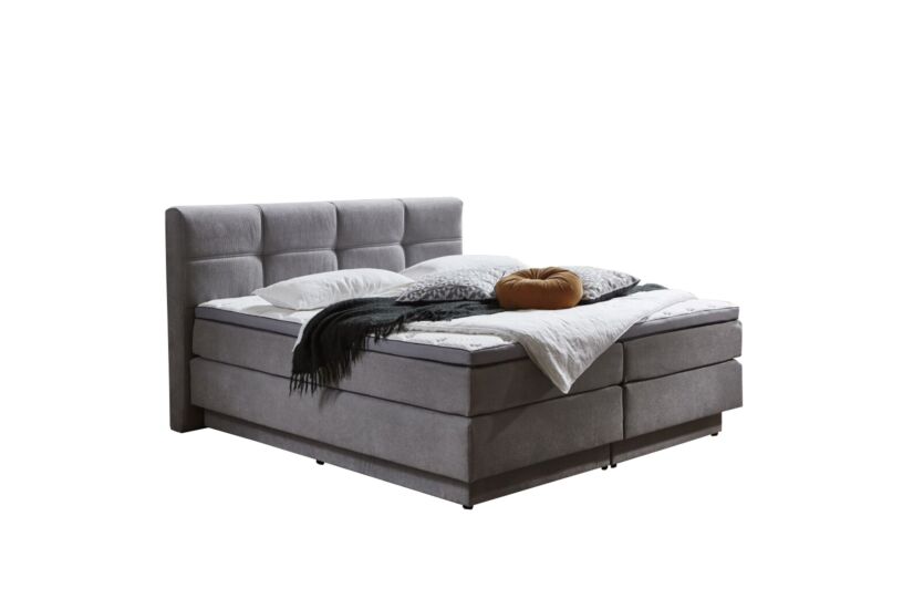 Boxspring BX2110 Portage 160x200cm - stof - middengrijs met opbergruimte
