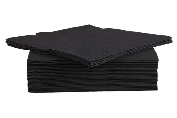 Serviette CT Prof 38x38cm zwart, 40 stuks