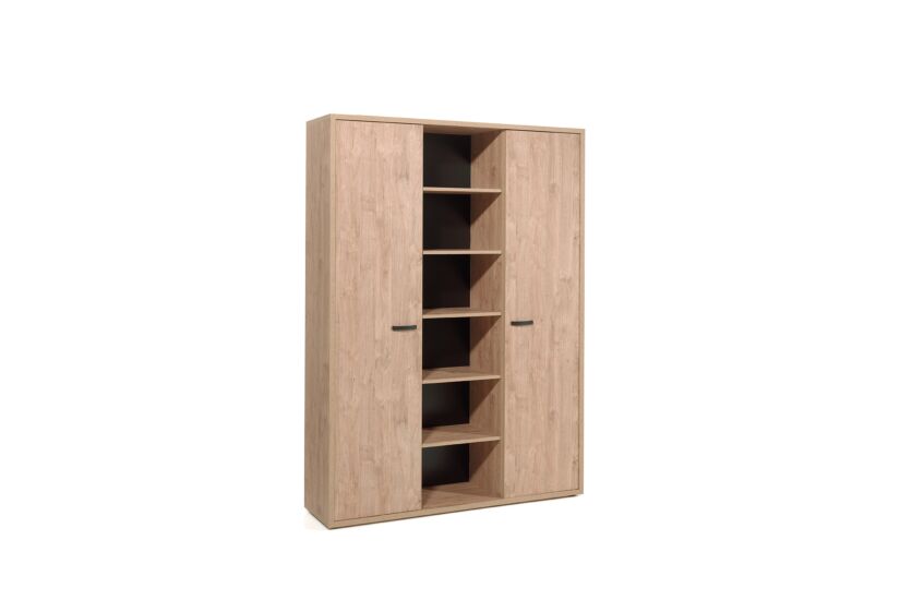 Boekenkast Capo 160x40x216cm - melamine - golden oak