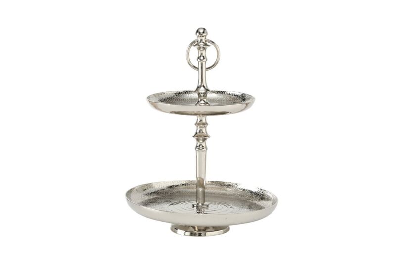 Serveertoren Fortuna Ø23cm - aluminium - zilver