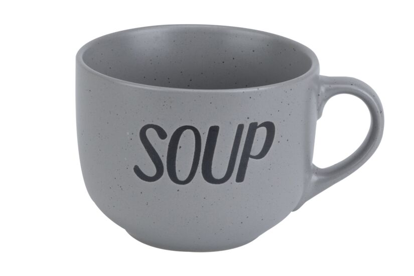 Soepkom Soup Ø11cm - keramiek - grijs