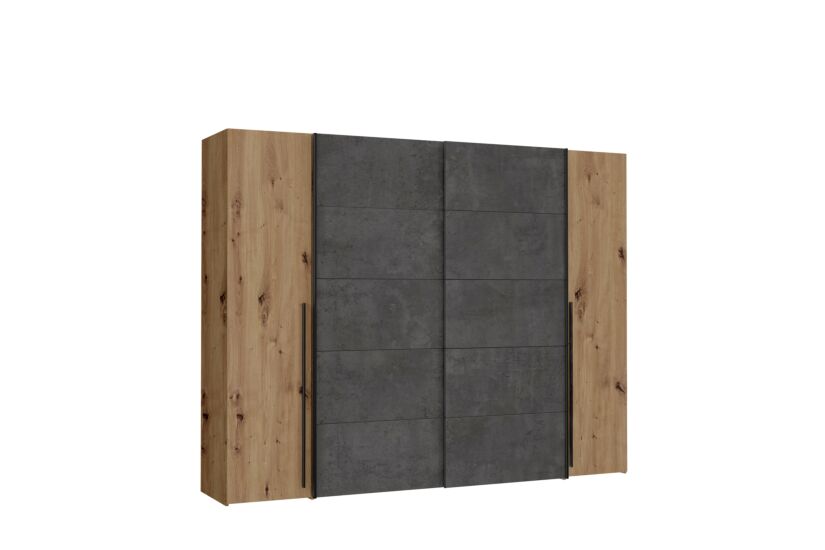 Kleerkast Narago 270cm - decor - artisanale eik & beton