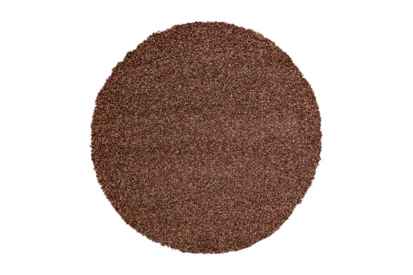 Rond tapijt Twister Ø160cm - polypropyleen - bruin & roest