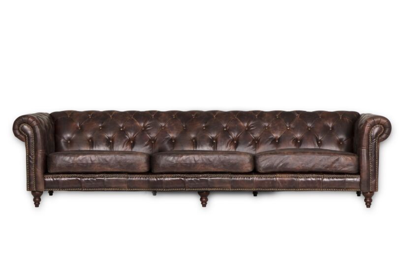 Chesterfield Stanley 4-zit leder bruin