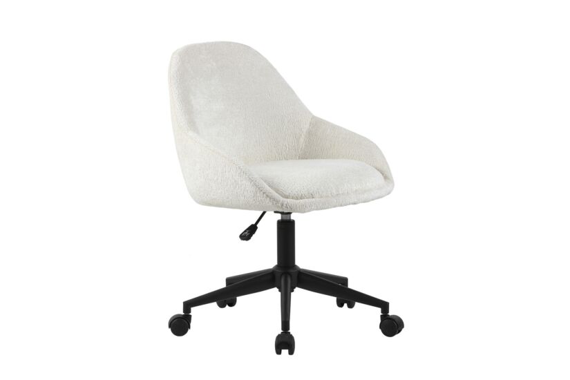 Bureaustoel Clover 56,5x61x87cm - stof - wit teddy