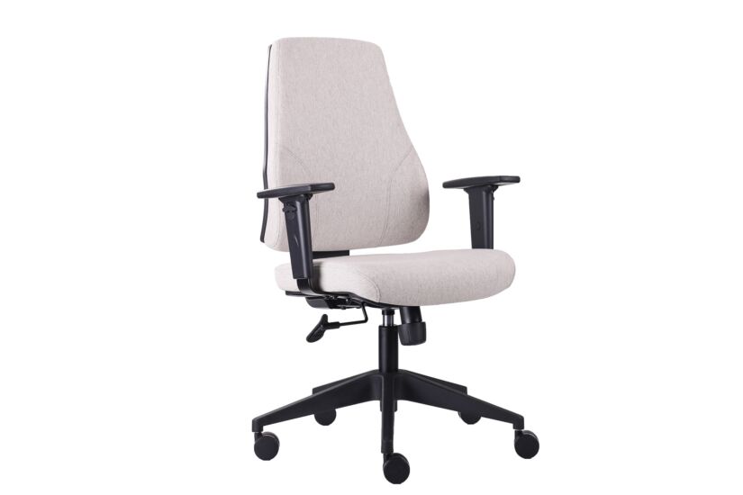 Bureaustoel Rubino 63x67,5x102cm - stof - beige