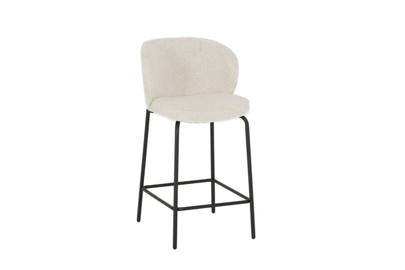 Barstoel Shell ZH65cm - stof - beige