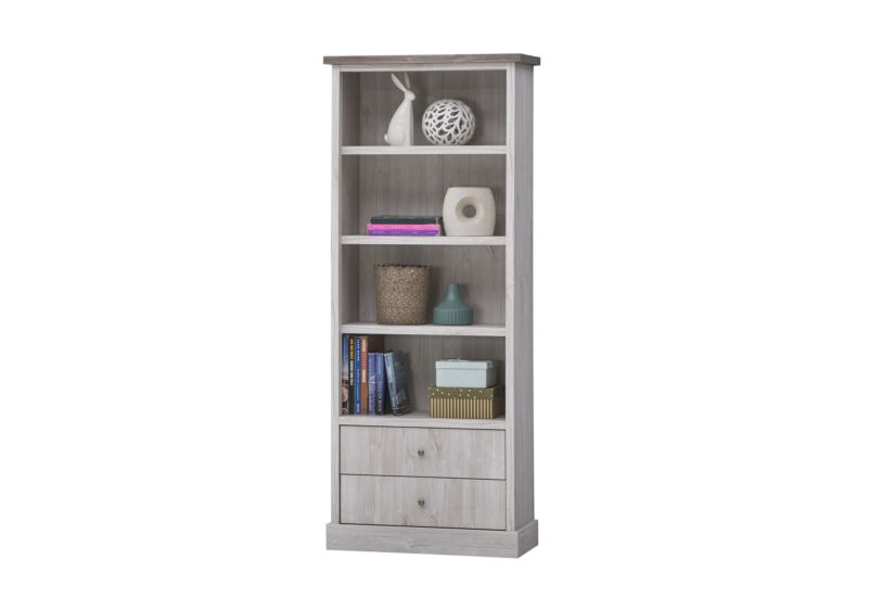 Boekenkast Eline 75x38x185cm - decor - white oak & autumn oak