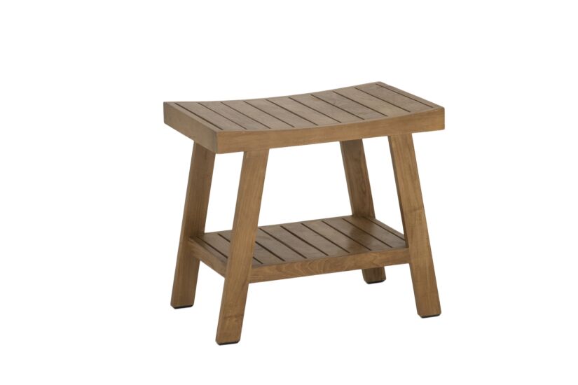 Badkruk 53x34x47cm - geschuurd teak - naturel