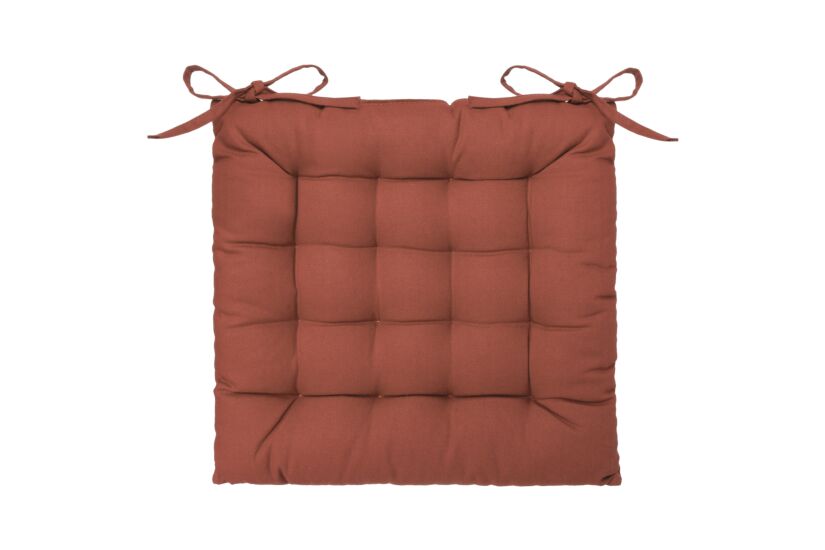 Stoelkussen 38x38cm - polyestervezel - terracotta