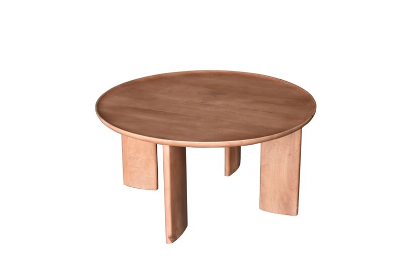 Bijzettafel Spinoza Ø80cm - mango massief - naturel