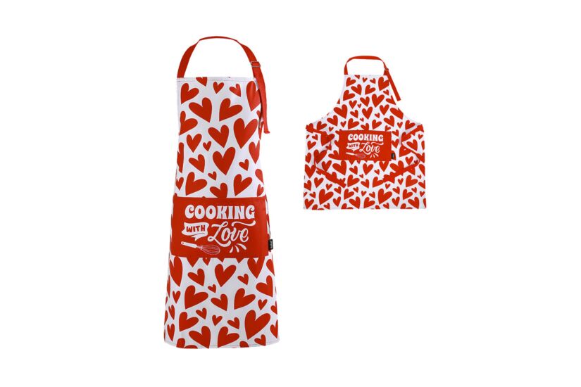 Keukenschort Follow your heart rood