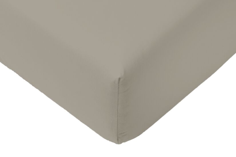 Drap-housse Lauren 180x200cm - jersey coton - mastic