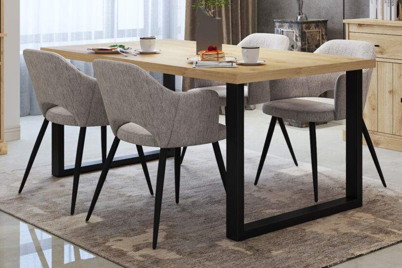 Tafel Valencia 180x98cm - melamine - lichte eik