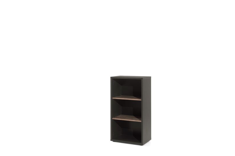Boekenkast Pronto 60x40x112cm - melamine - bruin & zwart
