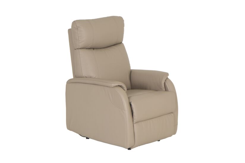 Relaxzetel Wellesley elektrisch - leder & lederlook - beige