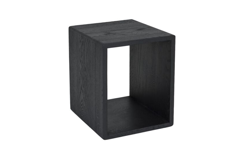 Kubus Amulet 27,5x31,3x33,8cm - eik massief - zwart