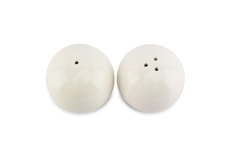 Peper en zoutmolen Cucina H6cm stoneware wit