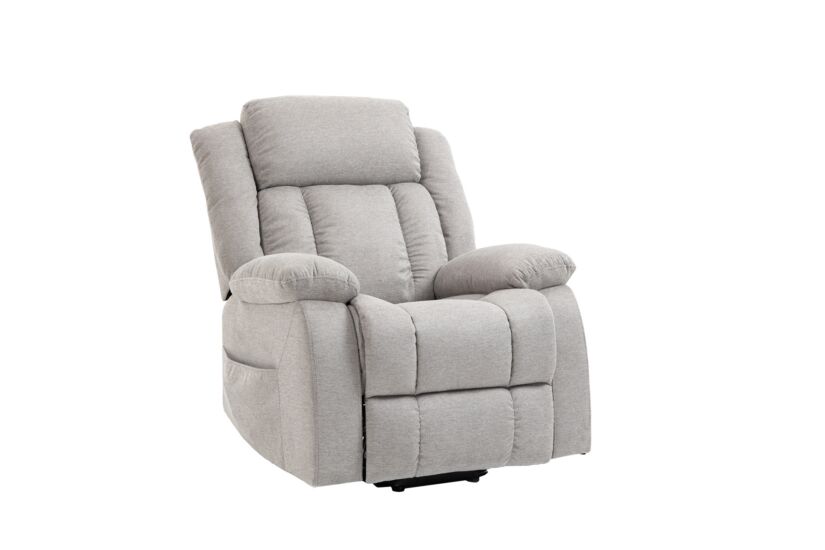 Relaxzetel Eirene elektrisch - stof - zilver