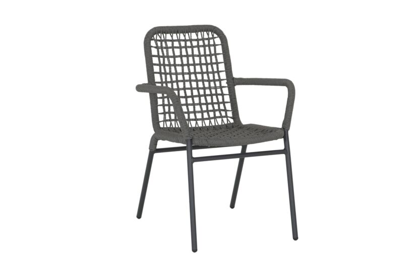 Tuinstoel Hopi 55x61x81cm - artificial rattan - antraciet