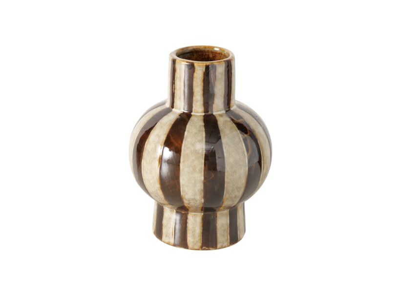 Vaas Zelia H17cm - porselein - bruin