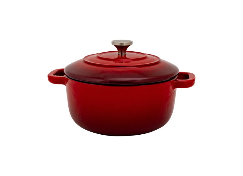 Stoofpot Fontestic Mini Ø12cm - gietijzer - rood