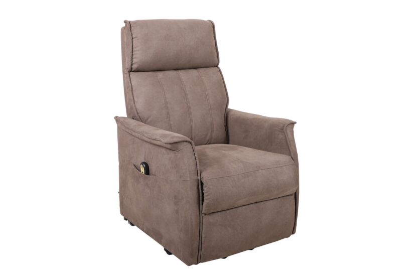 Relaxzetel Veneta elektrisch - stof - bruin