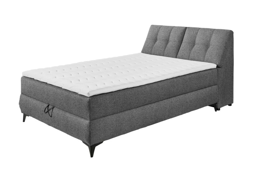 Bedbox Atlantis 140x200cm - stof - antraciet met opbergruimte