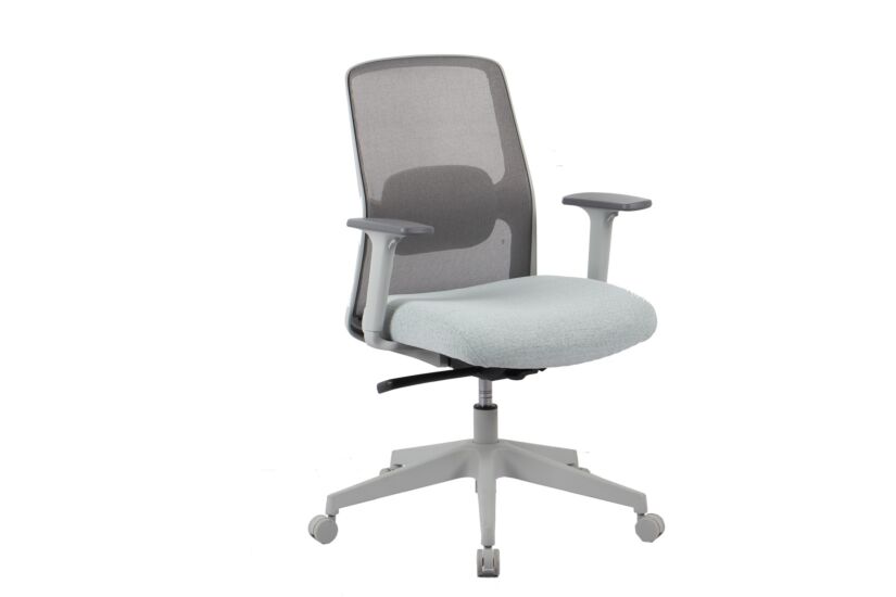 Bureaustoel Office 64x57,5x91cm - stof - grijs
