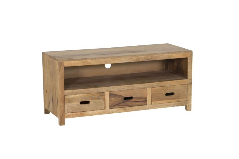 Tv-meubel Ploutos 125cm - mango massief - naturel
