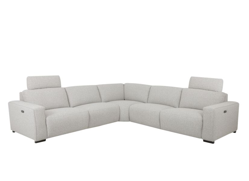 Hoeksalon Delta 300x300cm - stof - grijs met relax