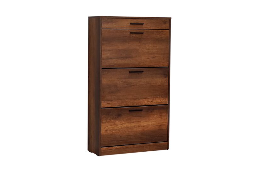 Schoenenkast Bagan 75x29x128cm - melamine - walnoot bruin